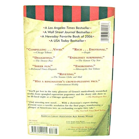 Water for Elephants Novel by Sara Gruen Paperback - Picture 2 of 8